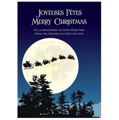 Billingual Santa Moon Christmas Cards