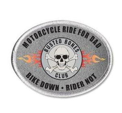 Busted Bones 5" Oval Patch - Bike Down Rider Not