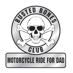 Busted Bones Decal 3" Round w/ Square Base